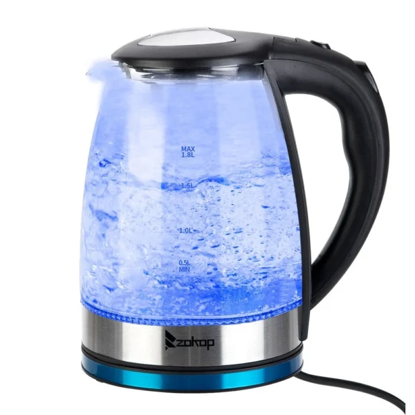 Electric Glass Kettle Blue