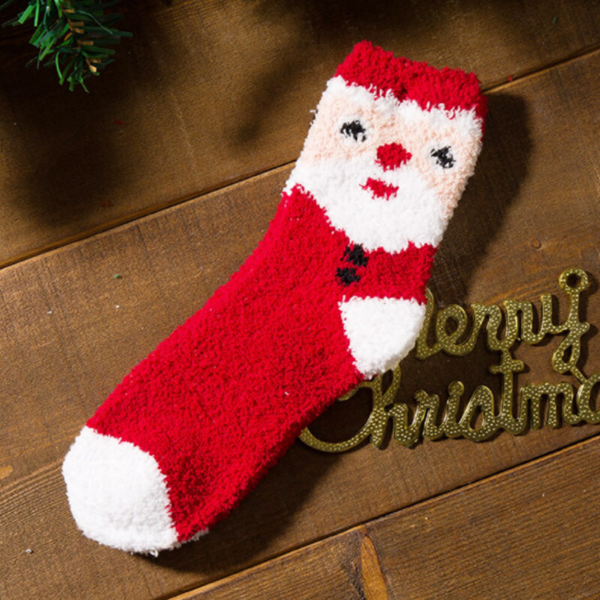 5 Pairs Ladies Fluffy Christmas Socks | Cozy Winter Gift Set