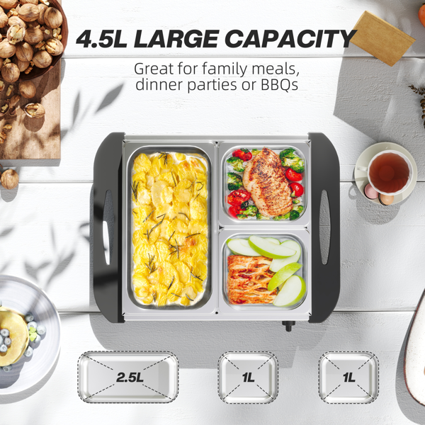 Electric Food Warmer Buffet 4.5L Portable for Buffets with UK Delivery