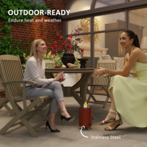 Electric Fireplace Heater – LED Flame & Adjustable Heat