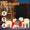Set of 3 Lighted Polar Bear Family | 190 LED Christmas Decor