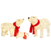 Set of 3 Lighted Polar Bear Family | 190 LED Christmas Decor