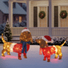 Set of 2 Lighted Dachshund Dogs | 115 LED Christmas Outdoor/Indoor Decor