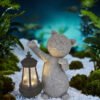 Cat Statue Solar Ornament | Waterproof Garden Figurine Decor