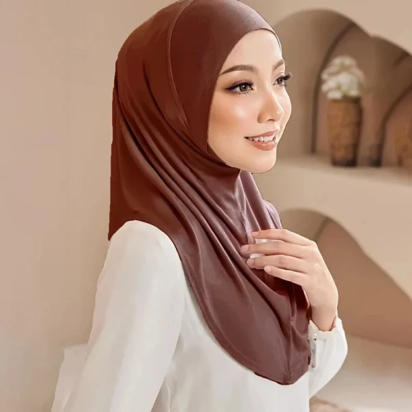 Pull on Instant Hijab Cotton Yusra Amira Plain