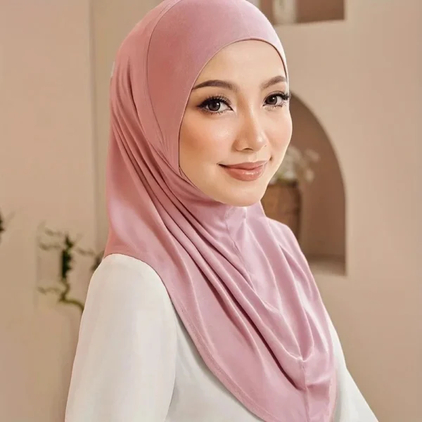 Pull on Instant Hijab Cotton Yusra Amira Plain