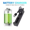 18650 Rechargeable Battery Charger Set – USB Smart Charger with 2× 3000mAh 3.7V Li-ion Batteries Keep your devices powered with this 18650 rechargeable battery charger set, including a USB smart charger and two high-capacity 3000mAh Li-ion batteries. Designed for convenience and safety, this compact charger allows you to charge batteries anywhere using a USB power source. Key Features Smart Battery Charger – Intelligent charging system automatically detects battery status and stops charging when the battery is fully charged to prevent overcharging. USB Powered Charging – Simply connect the charger to any USB port such as a wall adapter, power bank, laptop, or computer for convenient charging anywhere. Compact & Portable Design – Lightweight and pocket-sized single-slot charger makes it easy to carry while travelling or for everyday use. Advanced Safety Protection – Built-in protection features including over-voltage protection, over-current protection, short-circuit protection, reverse polarity protection, and heat dissipation design for safe operation. High Capacity Batteries Included – Comes with two 18650 3.7V 3000mAh rechargeable Li-ion batteries, ideal for powering compatible electronic devices. Specifications Charger Colour: Blue Power Supply: USB Charger Input Power: 100–240V ~ 50–60Hz Output Voltage: 4.2V – 1000mA Size: 65mm × 65mm × 18mm Battery Battery Type: 18650 Rechargeable Li-ion Battery Voltage: 3.7V Capacity: 3000mAh Power: 11.1W Environmentally Friendly – No memory effect Compatibility Suitable for devices using 18650 batteries, such as: Emergency lighting Portable electronic devices Power tools Other compatible battery-powered appliances Not suitable for vape devices. Note: This is not an AA or AAA battery. Safety Warning Do not dispose of batteries in fire or expose to excessive heat. Do not puncture, damage, or disassemble batteries. Do not mix new batteries with used batteries. Package Contents 1 × Single Slot USB Battery Charger 2 × 18650 Rechargeable Batteries (3000mAh) Ideal for reliable, convenient charging of 18650 Li-ion batteries at home or on the go.